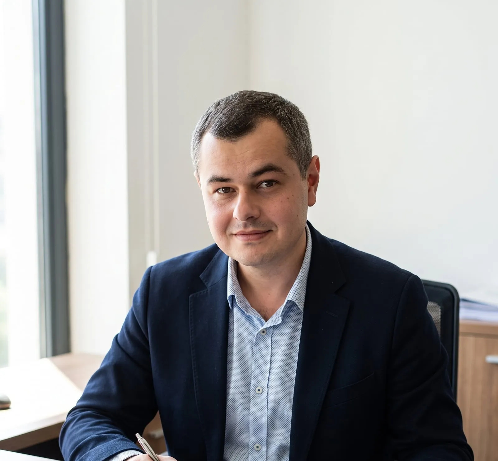 Levan Jojua in the office