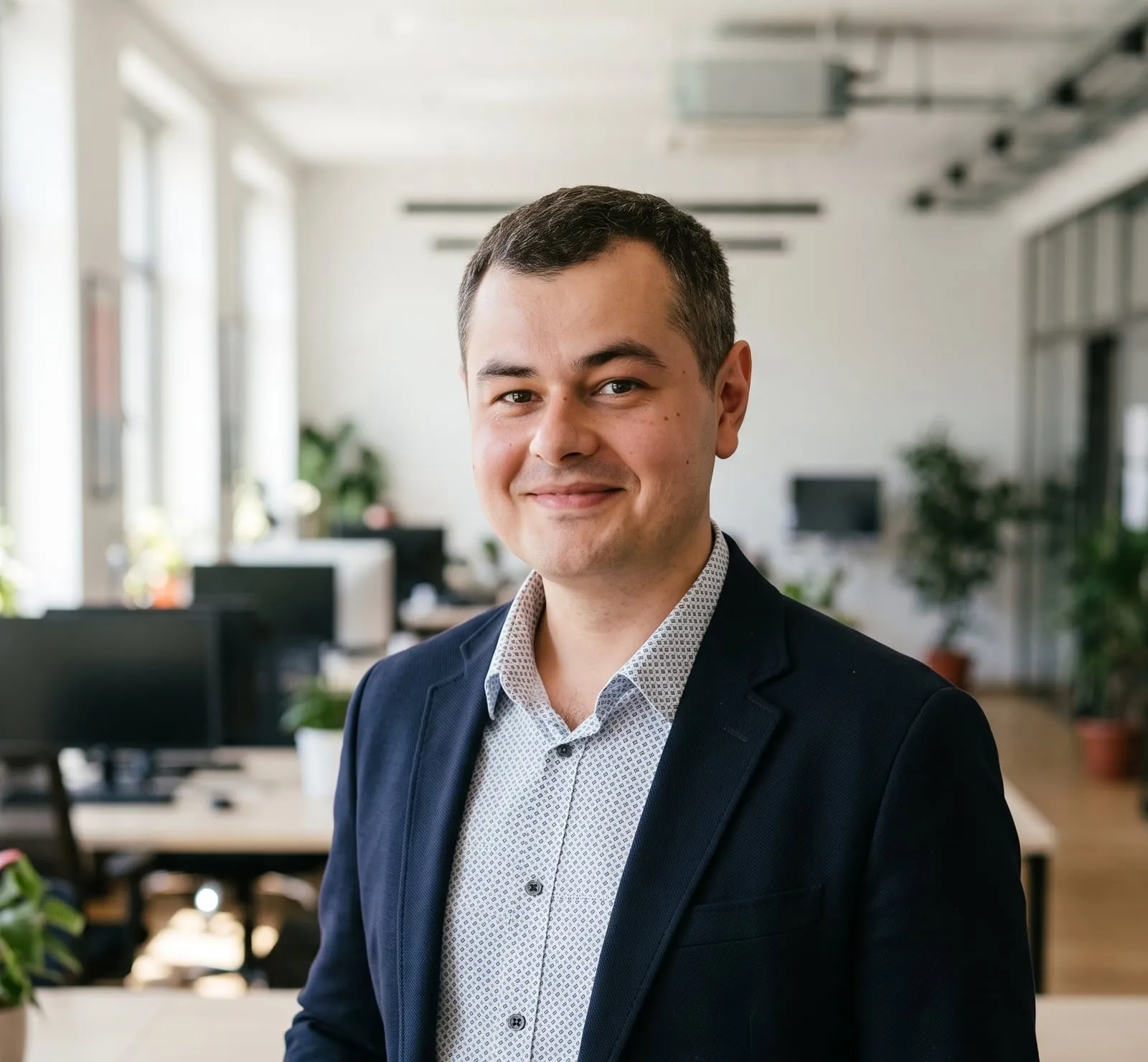 Levan Jojua in the office